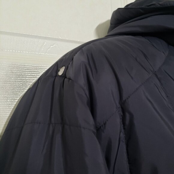 Tumi Tech Puffer Coat Quilted Hooded Polyester Pockets Black Mens XL - Picture 4 of 14